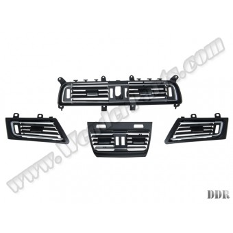 Klima/Kalorifer Izgarası F01+LCI Set:4ad Ön/Arka Nikelajlı Siyah